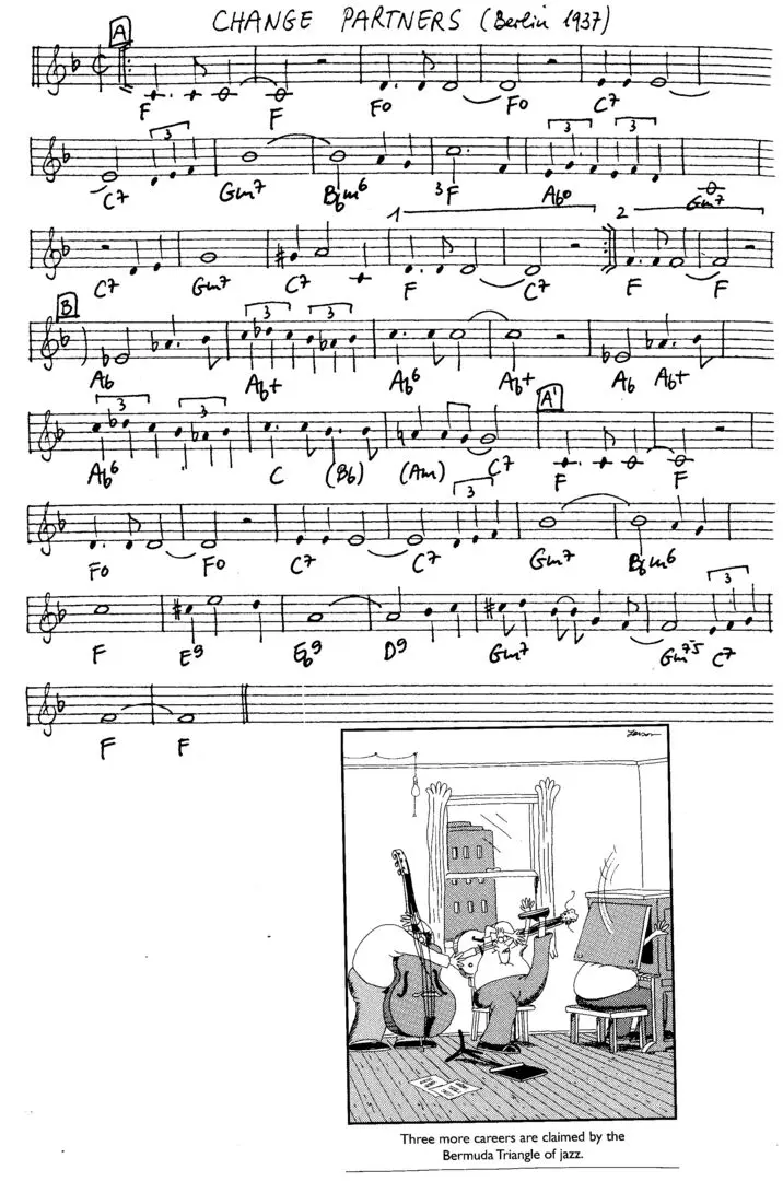 change partners free jazz leadsheet - Courtesy of the Jungle Jazz Band